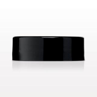 Flat Threaded Cap with Liner, Black for 31038