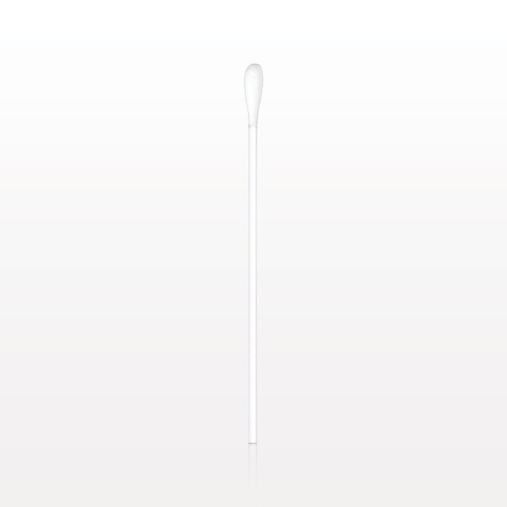 Single Round Tip Swab with White Plastic Handle