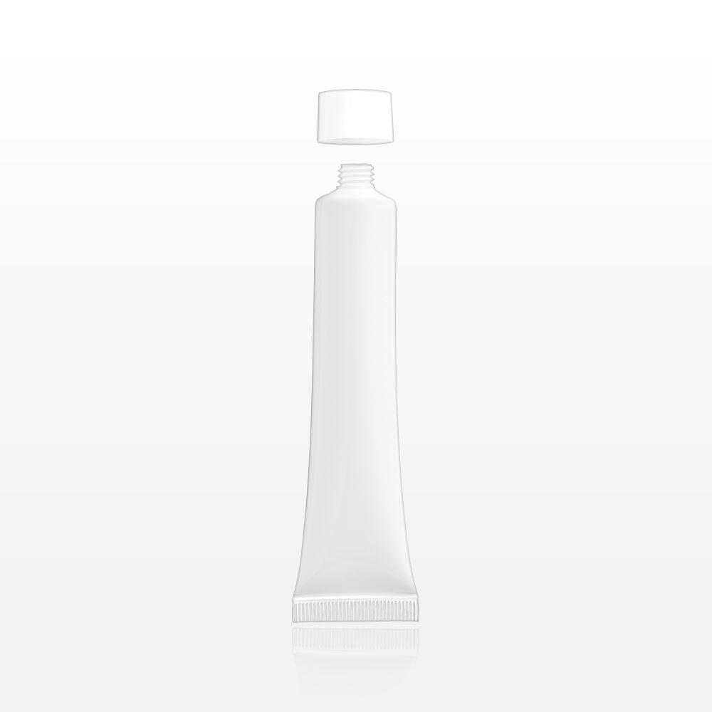 Open-Ended Tube with Foil Seal and Screw On Cap, White