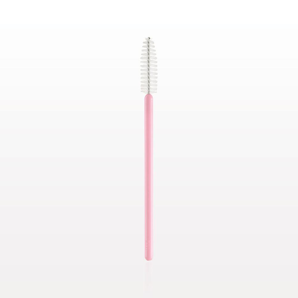 Mascara Wand with White Bristles and Pink Handle