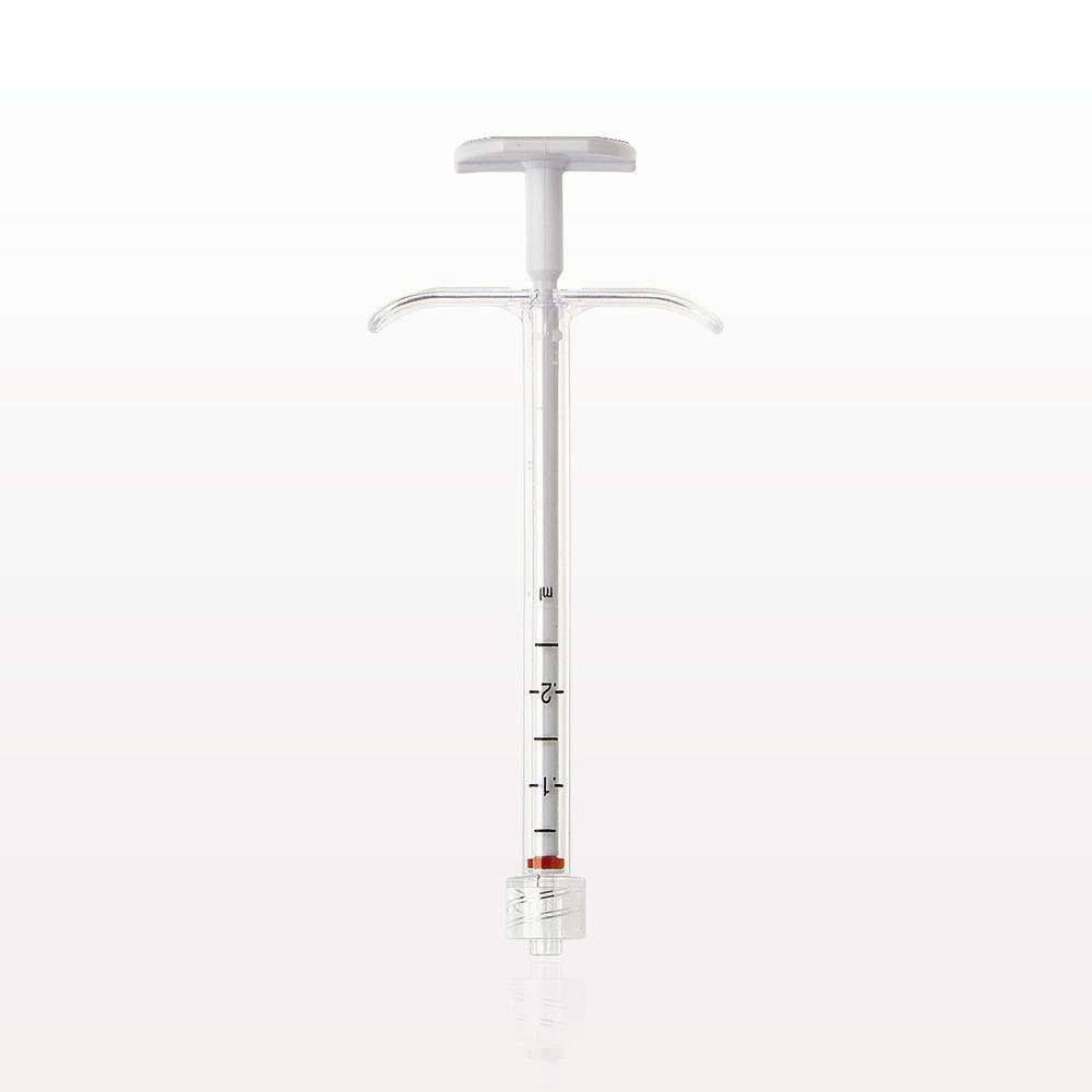 Medallion Syringe, Male Luer Lock,  White