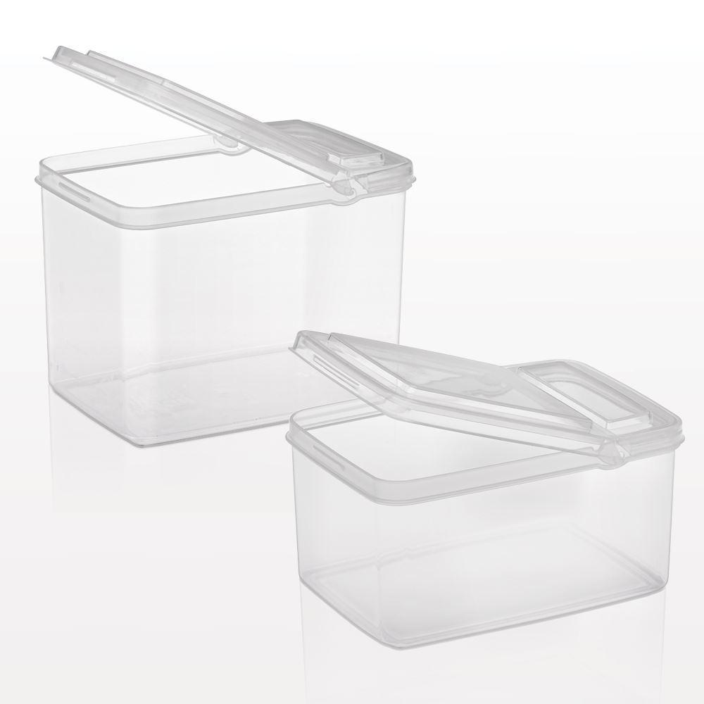 Medium Rectangle Container with Flip Top Lid, Clear
