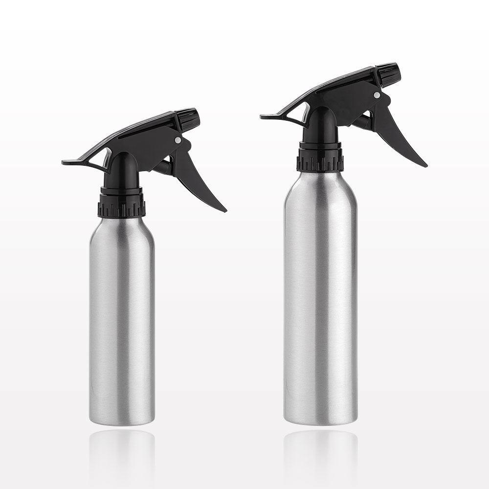 Aluminum Bottle with Black Trigger Sprayer