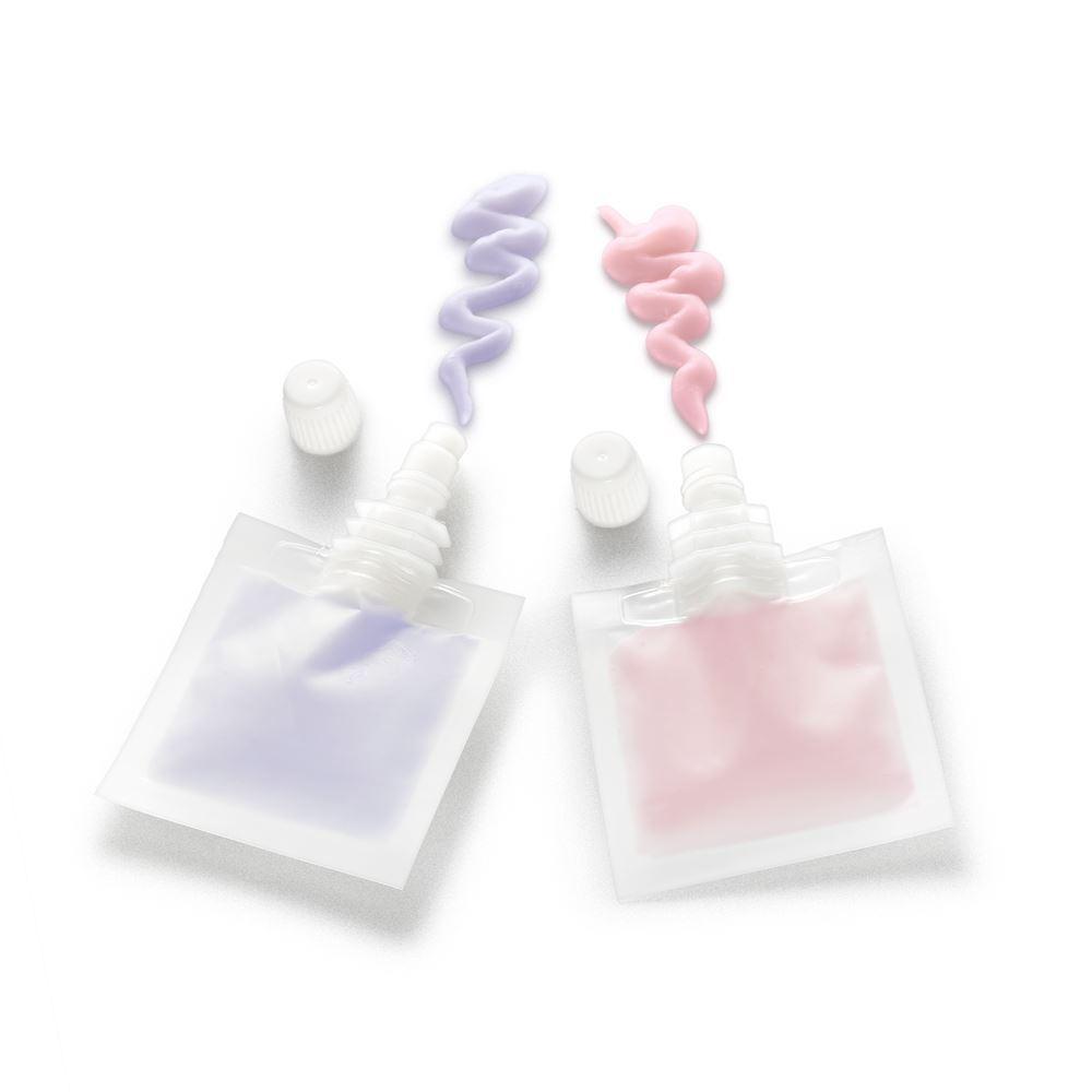 Spout Pouch, Natural with Tamper-Evident Screw Cap, White