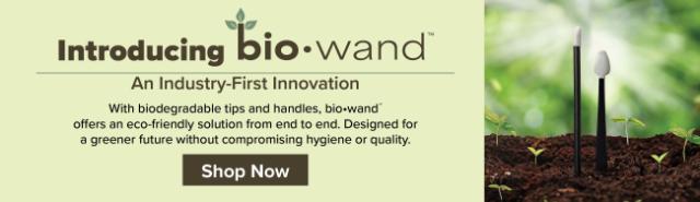Introducing bio•wand™ - An Industry-First Innovation   With biodegradable tips and handles, bio•wand™ offers an eco-friendly solution from end to end. Designed for a greener future without compromising hygiene or quality.  Learn More