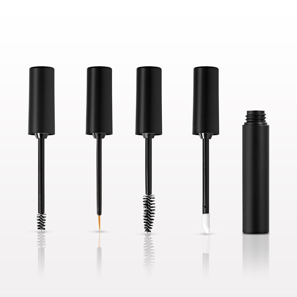 8 ml Vial and Cap with Applicator Tips, Matte Black