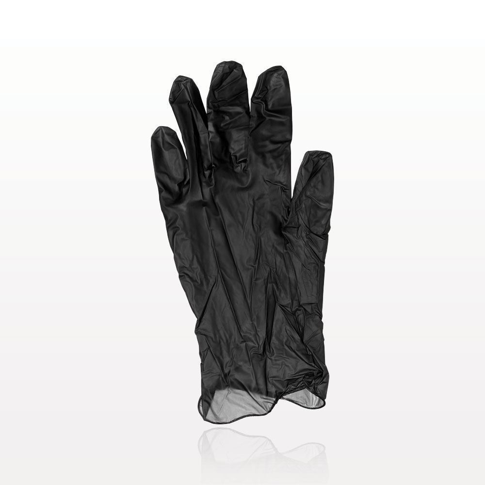 Olivia Garden® Essentials™ Vinyl Gloves, Powder-Free, Latex-Free, Black