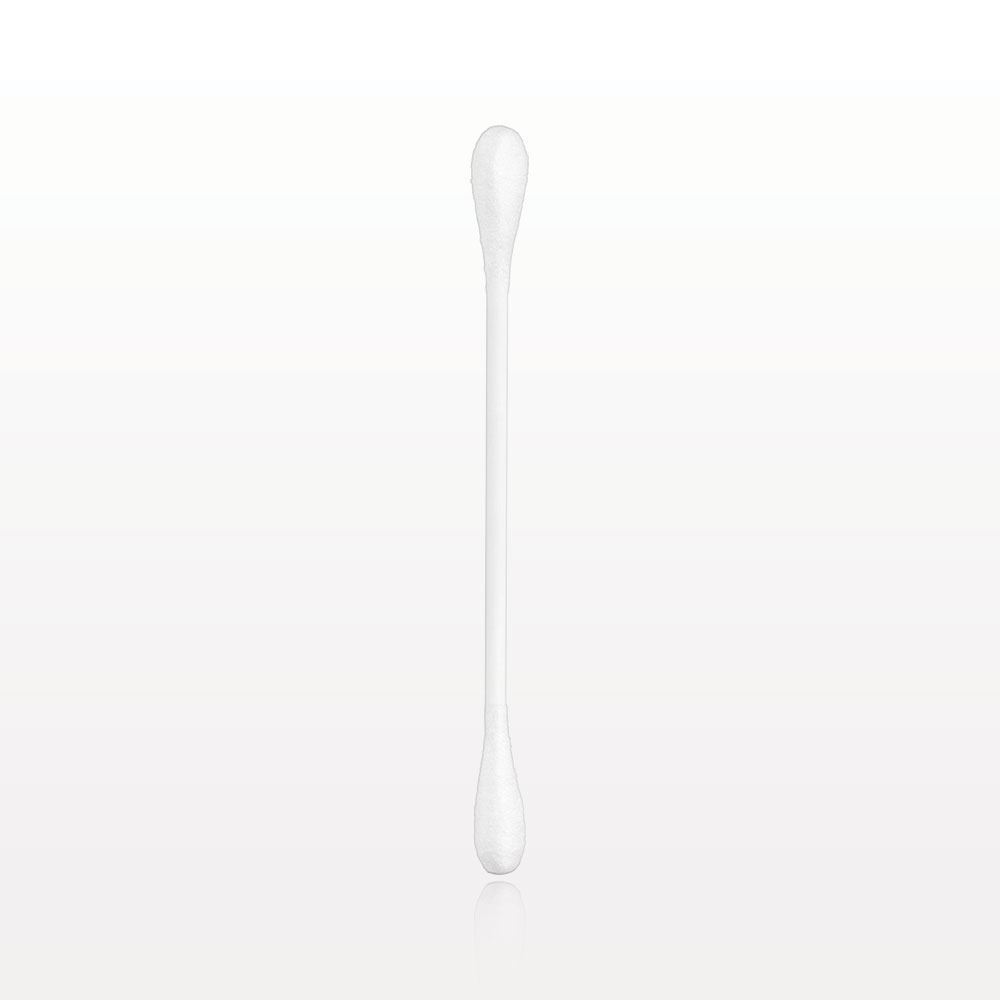 Dual Ended Round Tip Swab with Paper Handle in Paperboard Cylinder Container