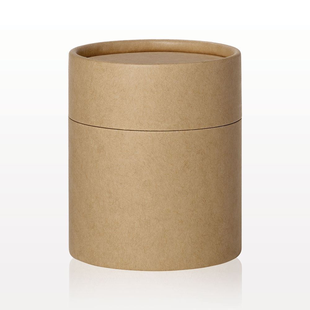 Dual Ended Round Tip Swab with Paper Handle in Paperboard Cylinder Container