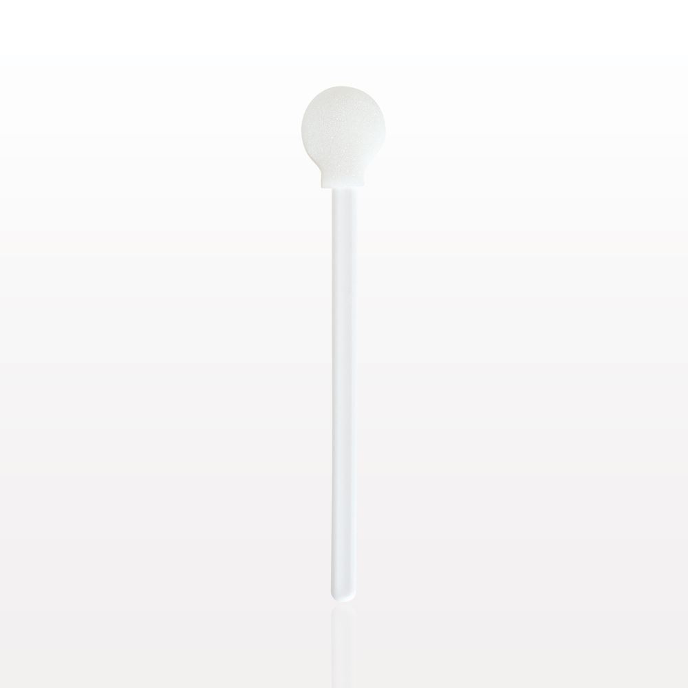 Lollipop Swab, White Handle, White Foam Tip