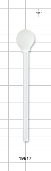 Lollipop Swab, White Handle, White Foam Tip