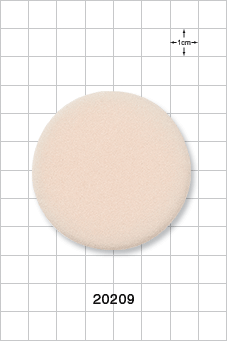 Dual Sided Flocked Foam Puff, Natural