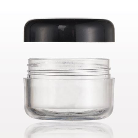 Jar with Black Cap, Clear