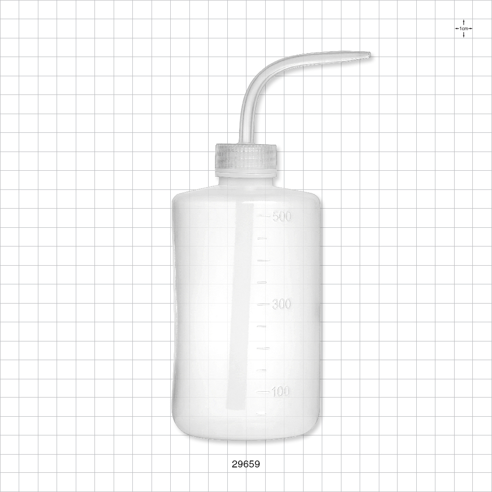 Narrow Mouth Wash Bottle with Curved Dispensing Tip, Natural