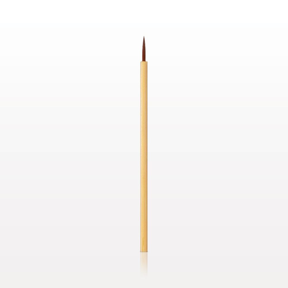 Fine Eyeliner Brush with Protective Cover and FSC® Certified Thin Bamboo Handle