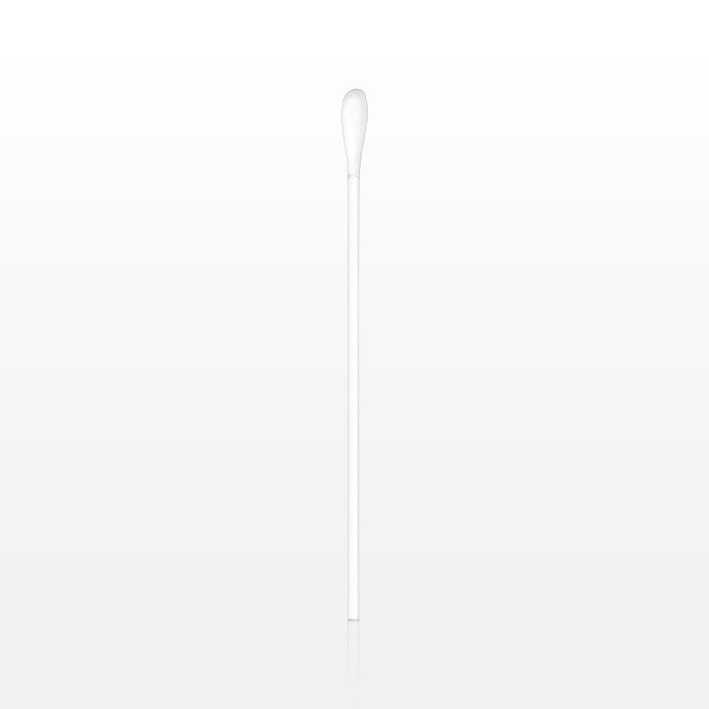 Single Round Tip Swab with White Plastic Handle