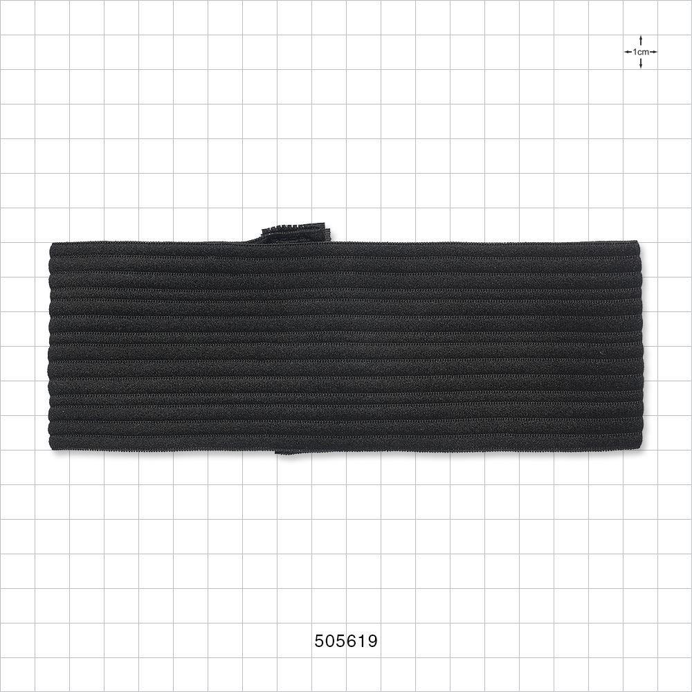 Disposable Stretch Headband with Velcro® Closure, Black