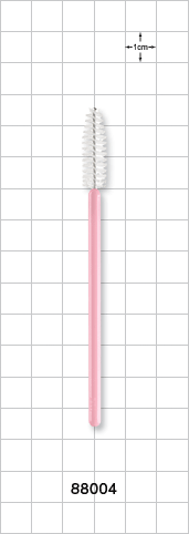 Mascara Wand with White Bristles and Pink Handle