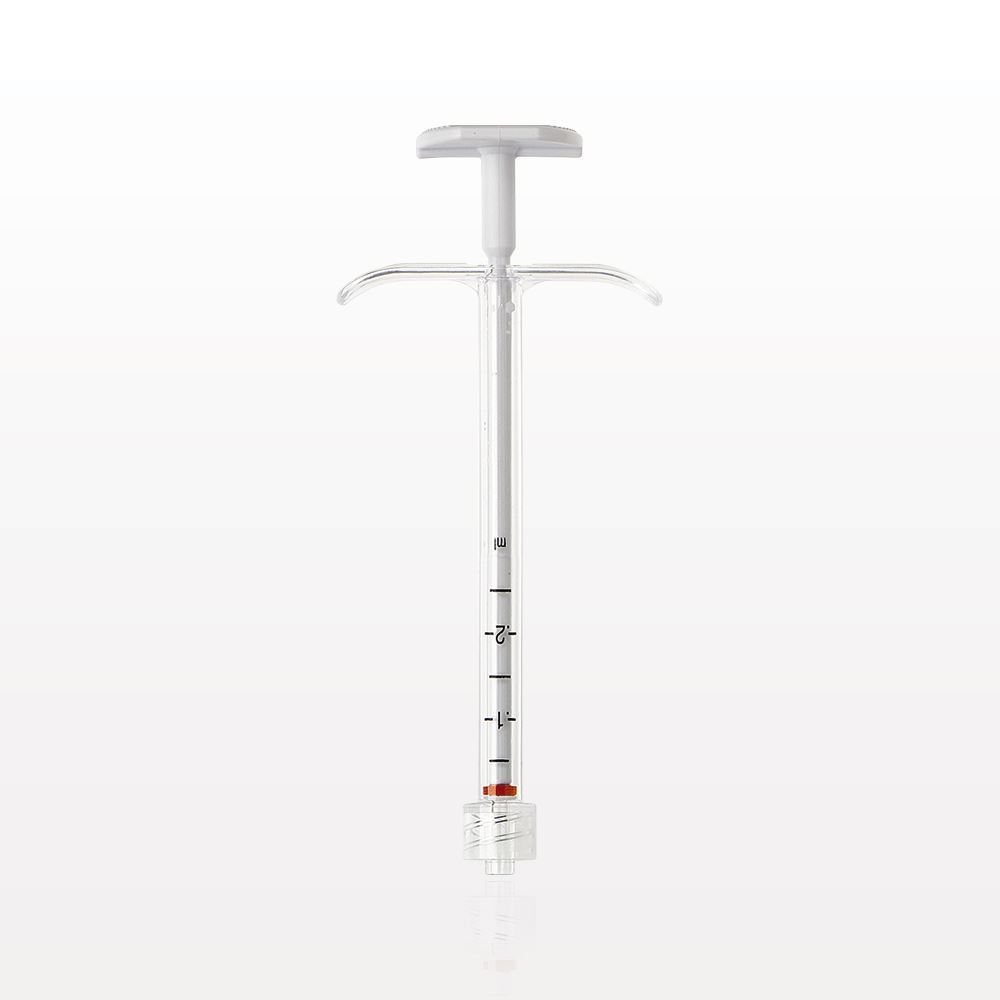 Medallion Syringe, Male Luer Lock,  White