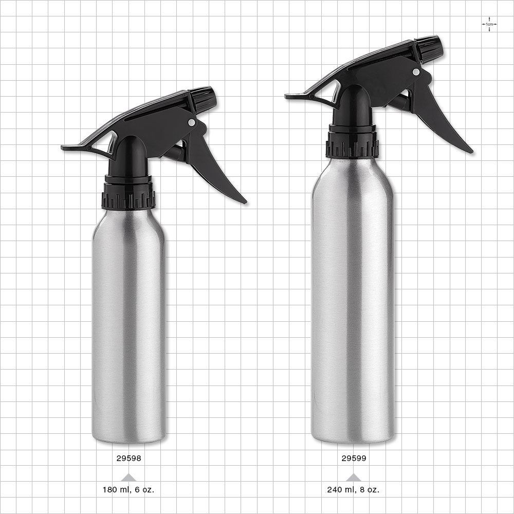 Aluminum Bottle with Black Trigger Sprayer