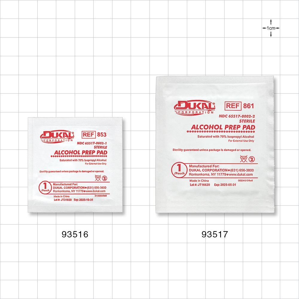 DUKAL Sterile Alcohol Prep Pads