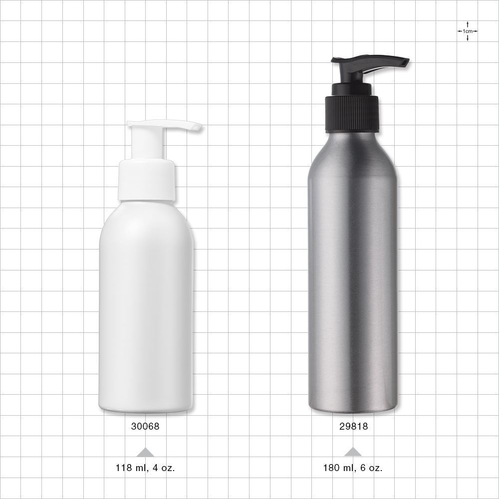 Aluminum Bottle with Lotion Pump, Matte White