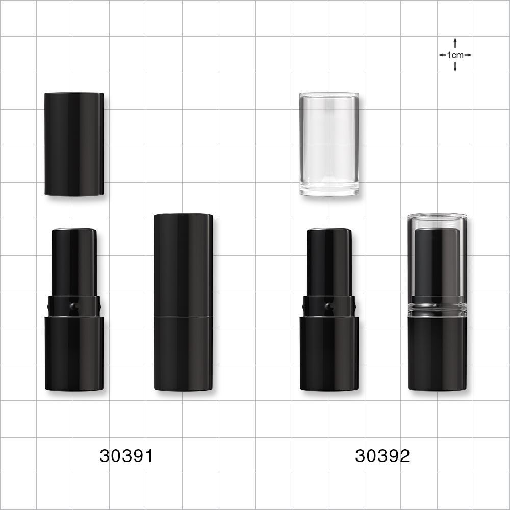 Mini Lipstick Tube and Cap, Black