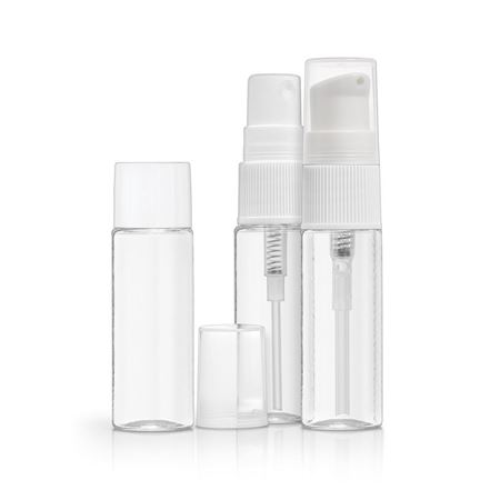 15 ml PET Bottle, Clear with Interchangeable Caps