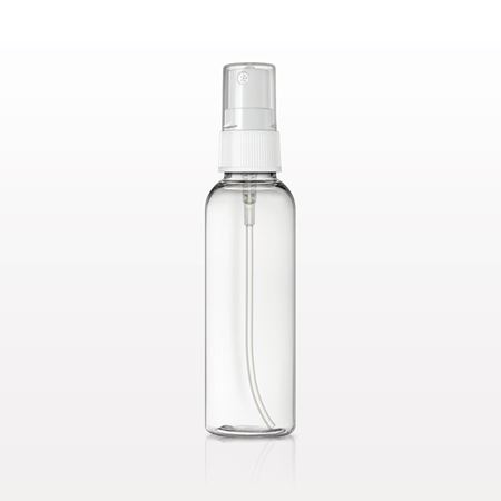 6-Hole Spray Pump, White with Clear Overcap and Bottle, Clear